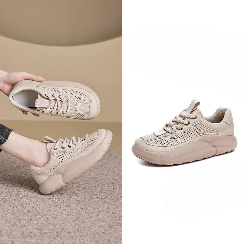 Sporty and Casual Soft-soled Shoes Women's Retro Breathable Dad Shoes Versatile Thick-soled Shoes