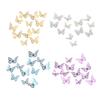 12 Stück 3D-Schmetterlings-Wandaufkleber 3 Größen Schmetterlinge Wandsticker Abnehmbar DIY Hohl Metallisch Schmetterlings-Aufkleber für Kinderzimmer Kinderzimmer Geburtstag