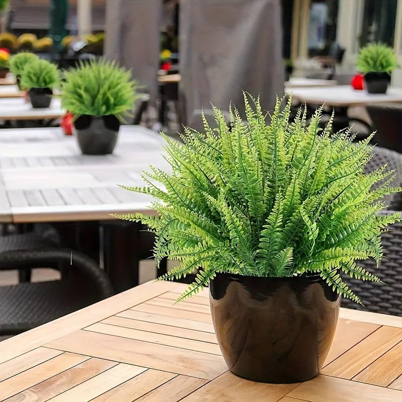 Artificial Plants, Outdoor UV Resistant Fake Plants, Premium Oxidation Resistance Artificial Flower, Real Touch Fake Boston Fern, Indoor Outdoor Hangi