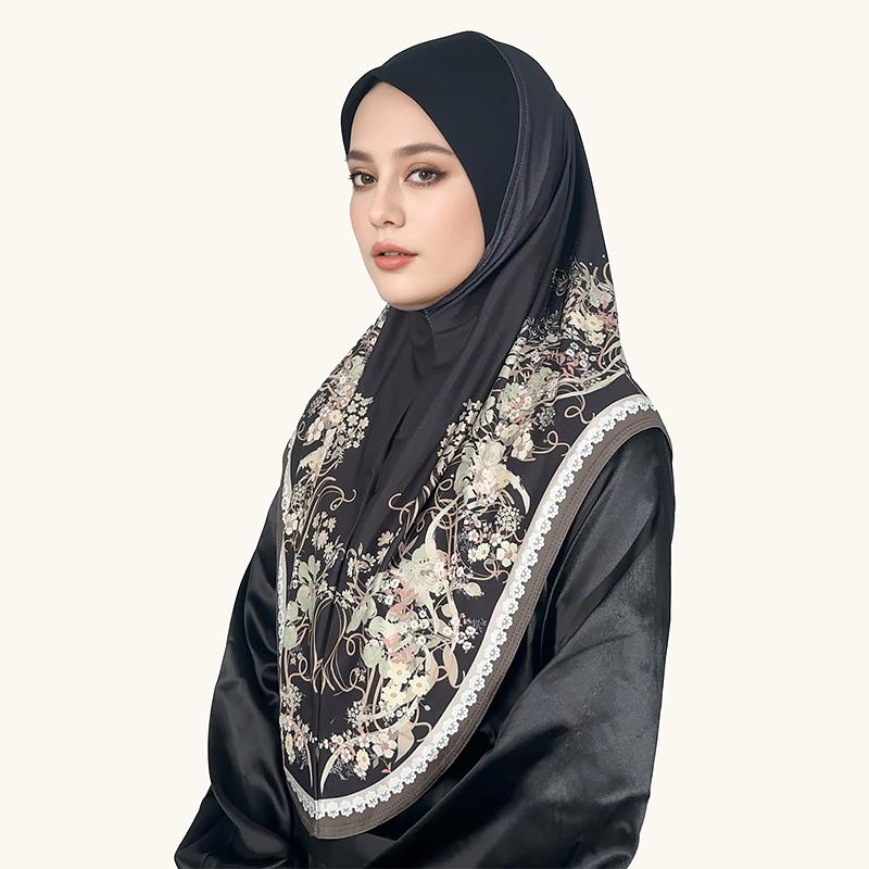 1PC Machine Washable Snap Closure Traditional Islamic Attire Elegant Hijab Gorgeous Muslim Headscarf Ideal Gift Multi-Color