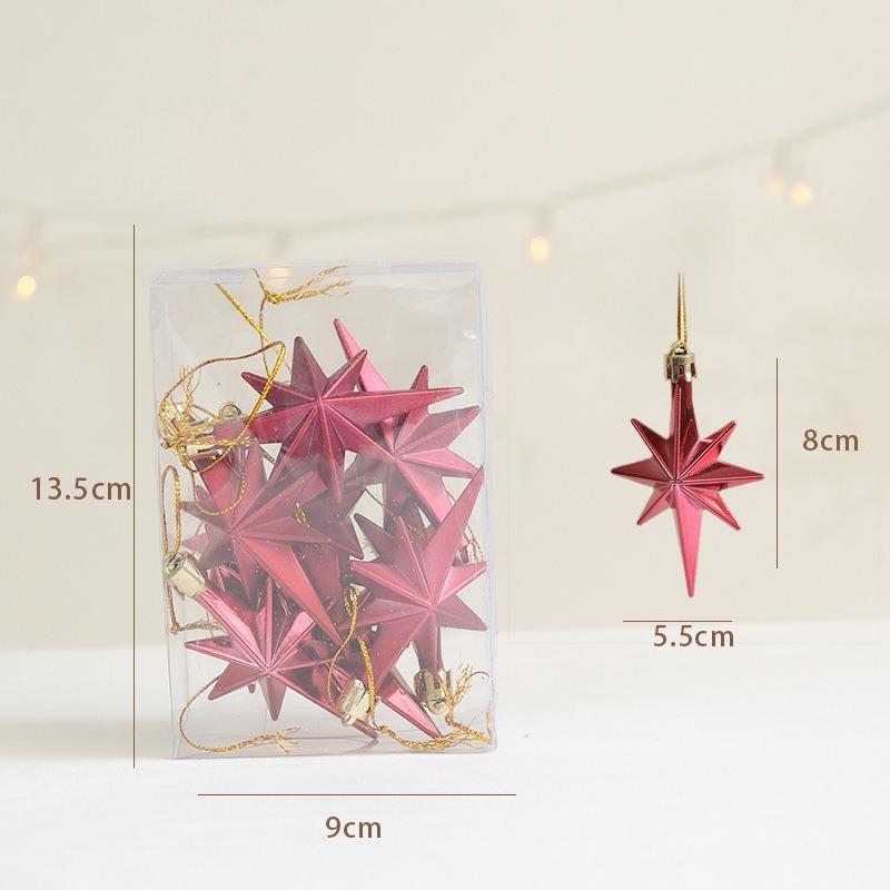 Christmas Nordic style Christmas electroplating gift box pendant Christmas tree star decoration pine cone box pendant