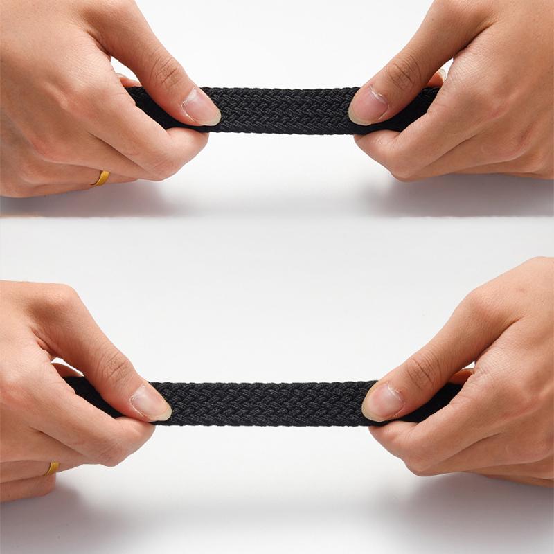 Elastic Nylon Unisex Casual Knitted Pin Buckle Jeans Belt Woven Canvas Elastic Expandable Stretch Waistband for Women Men Girdle