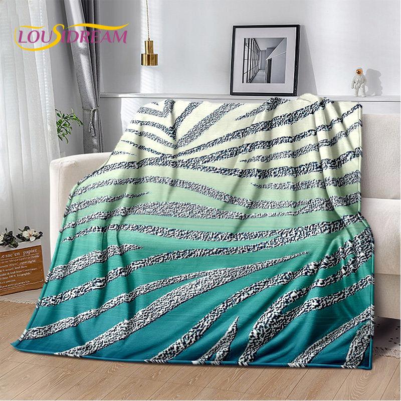 3D Colorful Zebra Pattern Soft Plush Blanket,Flannel Blanket Throw Blanket for Living Room Bedroom Bed Sofa Picnic Office Cover