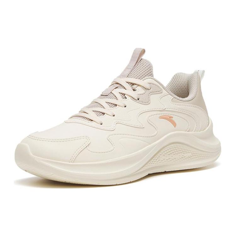 New Anta Walk Anti Slip Wear Resistant Low Top Running Shoes Women's Gray White Pink 922315573-4