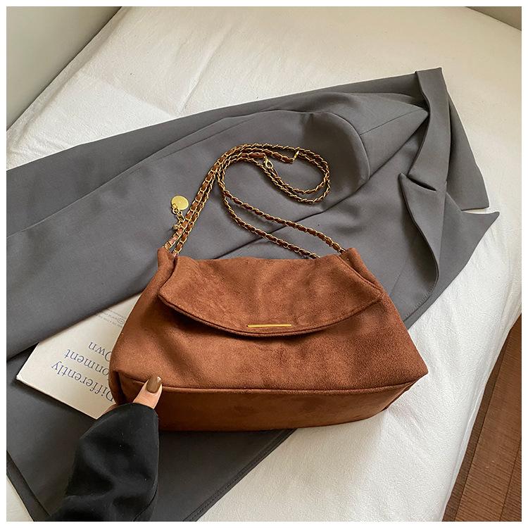 Korean Version of Large-capacity Tote Bag Women's 2025 New Autumn Texture Chain Shoulder Commuter Bag Retro Messenger Bag