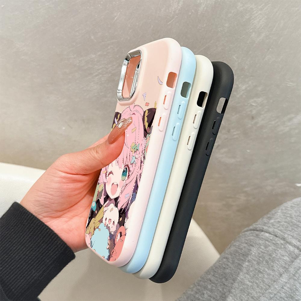 Pro OPPO A16 A38 A57 A58 A74 A78 A98 Reno8T Reno13F Realme C25S C53 C65 Kreslená černá kočka stříbrný okraj měkký tekutý silikonový ochranný kryt
