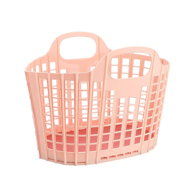 Folding Dirty Clothes Basket, Portable Plastic Bathroom Basket, Laundry Basket, Dirty Clothes Bucket, Storage Basket, Snack, Toy and Clothes Storage