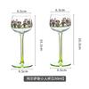 2Pcs Vintage  Glass Tall Cups INS Famous Champagne Glass Home High Aesthetic Drinking Glass Restaurant Red Wine Cup