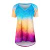 Ladies Short Sleeve Pleated Loose Tops Plus Size Casual Tops V Neck Short Sleeves Casual Summer T Shirts Ladies Tops T Shirts Shirts
