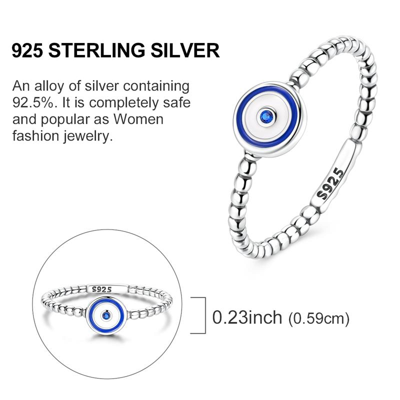 Copper Original Religious Blue Eyes Dewdrops Ring Women'S Anniversary Gift Engagement Rings For Women Mens Jewelry