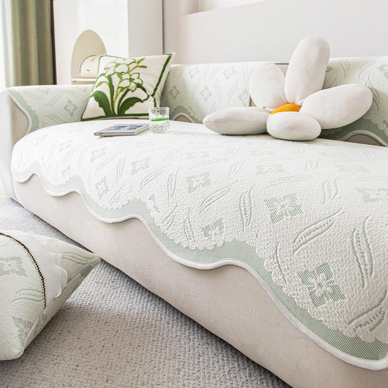 

Cool Doudou Ice Silk Sofa Cushion Summer Non-slip Mat 2025 New Cushion Light Luxury Summer Cool Backrest Cover 90*70cm