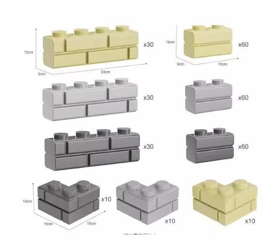 98283 Building Block 1X2 Wall Brick Compatible Small Particle City Wall High Brick Moc Assembly Parts Assembly Parts