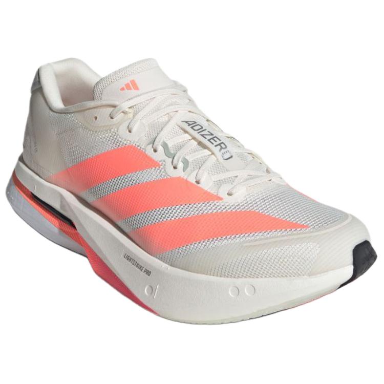 Adidas Adizero Boston 13 Breathable Support Casual Running Shoes Unisex White Pink JP9252