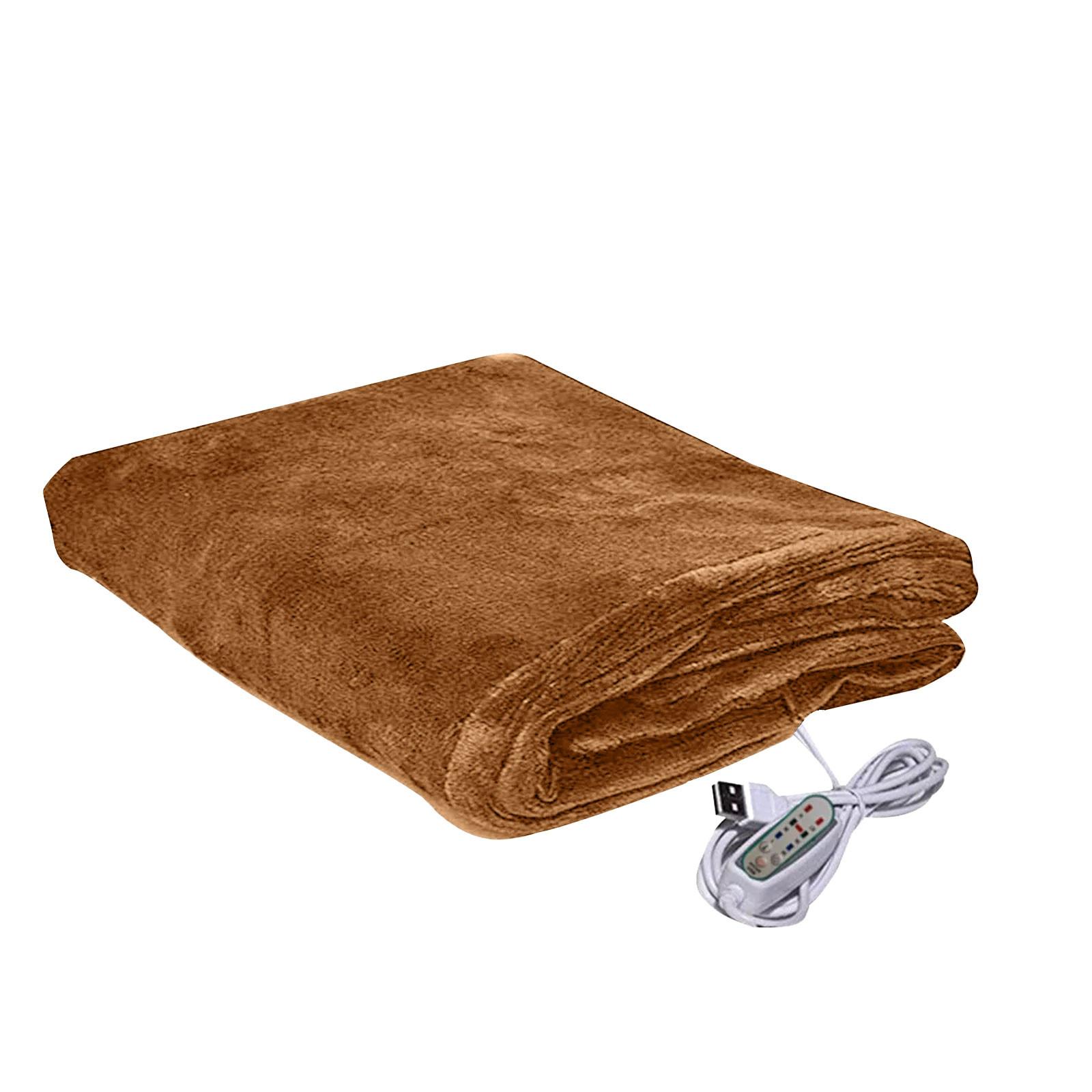 

USB Heated Electric Warming Shawl Lap Blanket Heated USB Heating Blanket Soft Blanket One Size кавовий