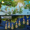 80LED Outdoor Garden Solar Light String, Bulb Hanging Retro Hemp Rope Light String, for Camping Courtyard Fence Garden