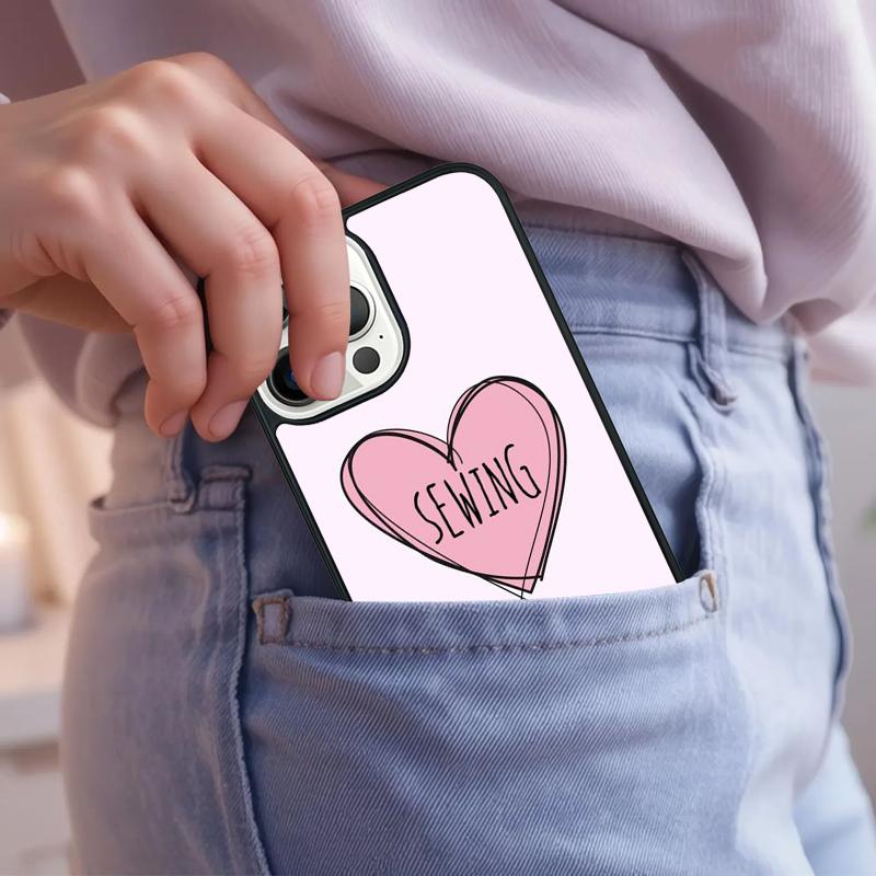 sewing machine tailor pattern Phone Case For iPhone 17 Air 15 16e 14 13 Pro Max Coque 12 11 Pro Max PLUS cover