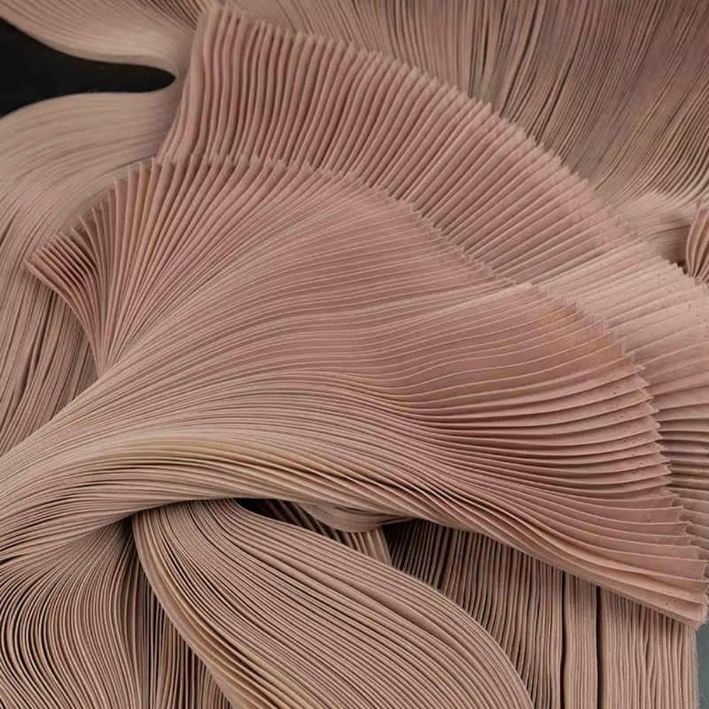 Small Wrinkle Pleated Organza Fabric 142cm Wide DIY Stiff Material  Stage Decoration
