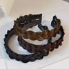 Wig Headband Anti-Slip Tooth Design Fluffy Fishbone Braid Texture Hair Hoop
