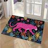 Leopard Print Tropical Doormat Rug Entrance Mat for Home Decor Jungle Cat Mat Outdoor Welcome Mat 40x60cm