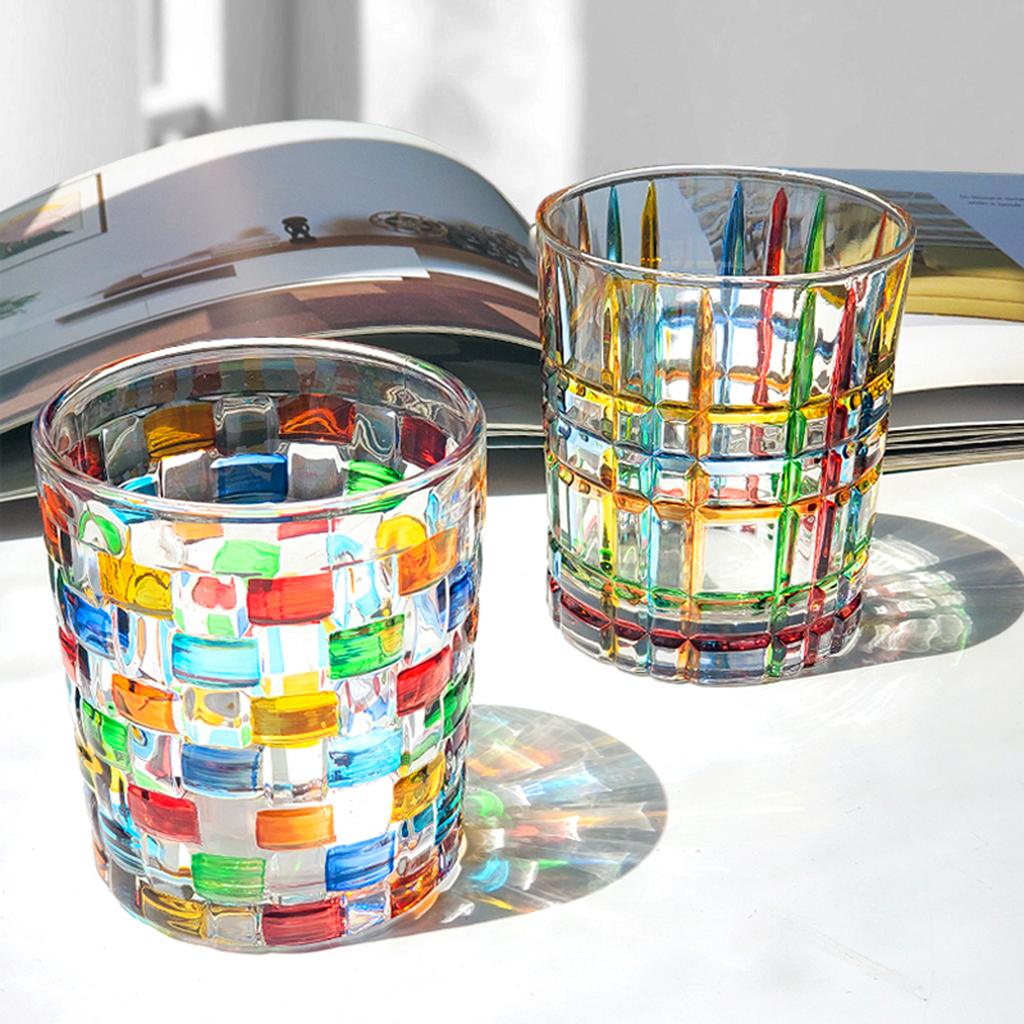 Kieliszek do whisky Wielokolorowy 320ml Niski kieliszek do picia do domu