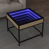 Infinity LED Coffee Table in Sonoma Oak 50 x 50 x 41 cm