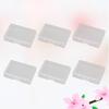6Pcs Clear PP Plastic Small Storage Box Set Sturdy Eco Friendly Transparent Organizer for Jewelry Beads Coins Crafts Home