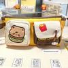 Cute Cartoon Hamburger And French Fries Pencil Case Large Capacity Storage Bag School Supplies Student Supplies Back To School