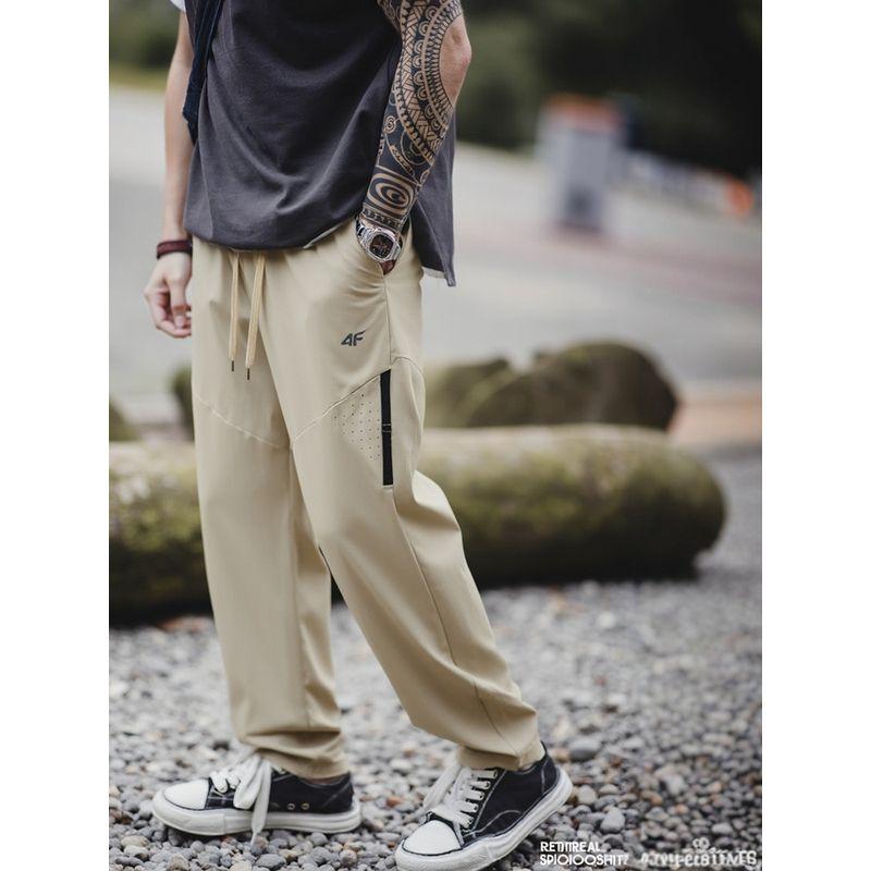 Outdoor Sports Ice Silk Cool Feeling Mesh Quick-Dry Pants Men's Summer Thin Straight Pants Foreign Trade Men's Casual Trousers