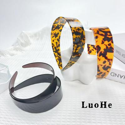 Elegantes Retro Schildpatt Breites Stirnband - Vielseitiges Acetat Modeaccessoire für Damen
