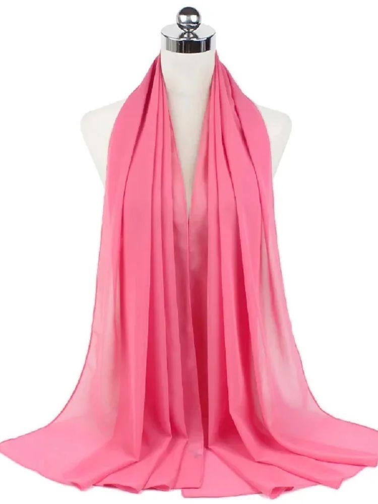 New Fashion Women Solid Chiffon Headscarf Ready To Wear Instant Hijab Scarf Muslim Shawl Islamic Hijabs Arab Wrap Head Scarves