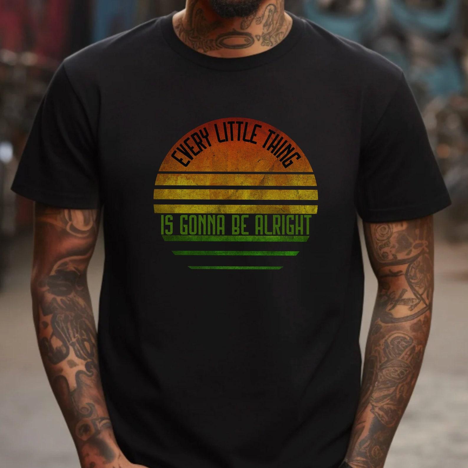 Unisex Reggae T-Shirt: Good Vibes Marley Tee 2XL