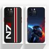Sci-Fi Video Game M-Mass Effect Phone Case Black Matte Thin Phone Case For iPhone17 16 15 14 13 ProMax