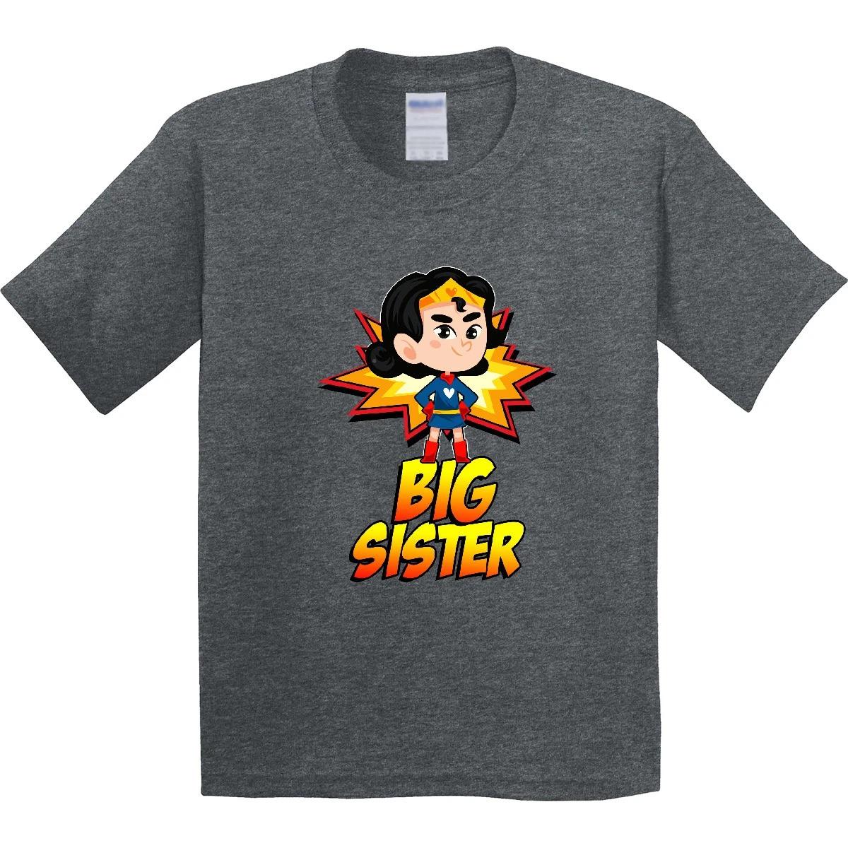 Inktastic Big Sister Superhero Youth T-Shirt Super Sis Comic Book Girl Tee Kids 100