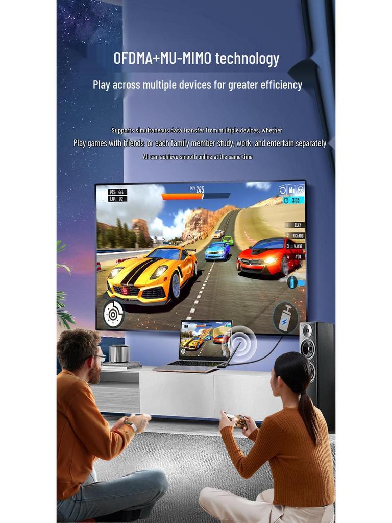Jinghua Dual-Band WIFI6 USB 300M Driver-Free Wireless Network Adapter 2.4/5G