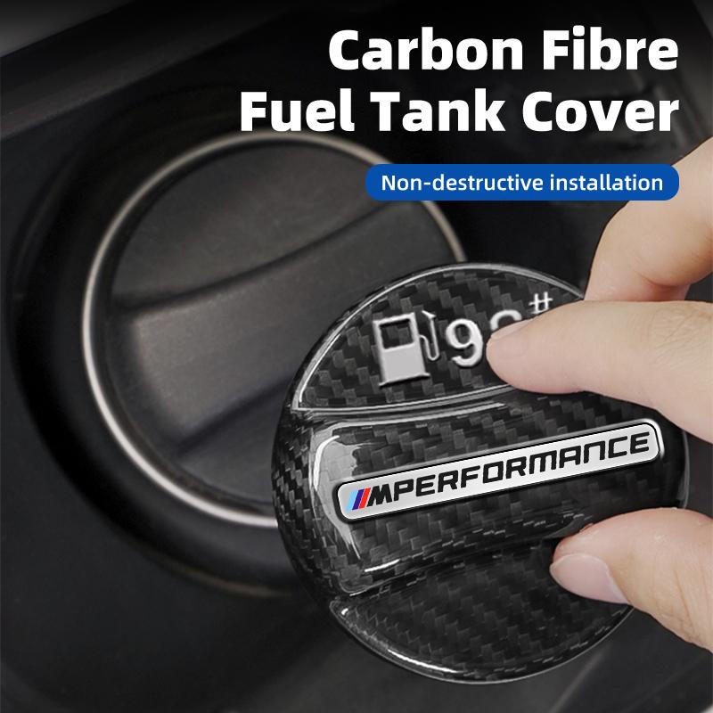 BAGP9 2026 Car Sticker Real Carbon Fiber Gas Fuel Tank Cover Oil Filler Dustproof Cap For BMW M Performance 1 2 3 4 5 7 Series X1 X2 X