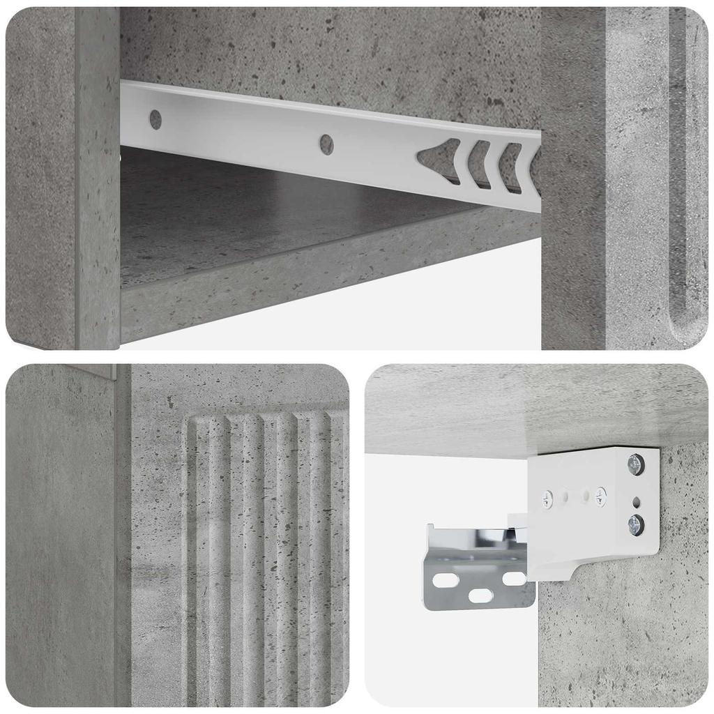 Nightstand Concrete Grey 49 x 34.5 x 20 cm Particleboard