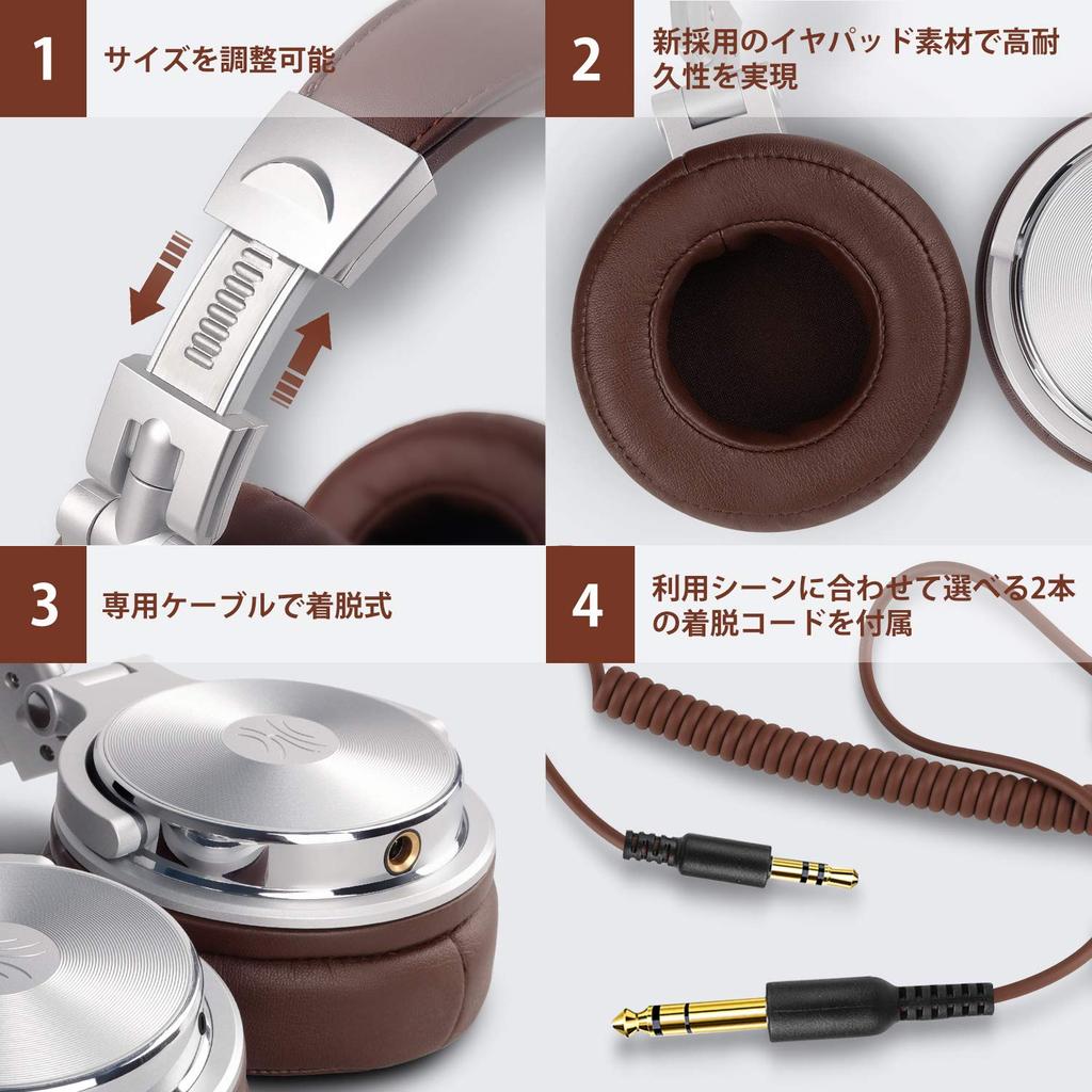 OneOdio Pro30 Kabelgebundene Kopfhörer, High-Resolution Audio Monitor-Kopfhörer, DJ-Kopfhörer für Studioaufnahmen, Instrumentenübung, Mixing, TV und