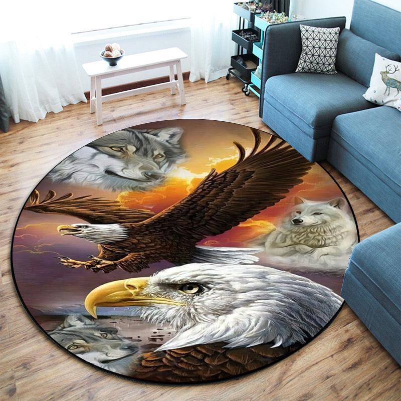 Wilderness Cabin Serenity Round Rug Home Soft Decorative Anti Slip Yoga Table And Chair Mat Carpet Outdoor Floor Mat Carpet S7
