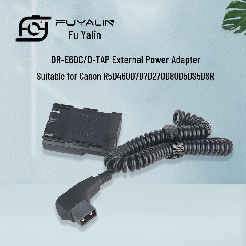 Адаптер D-TAP E6 для Canon EOS R/R5/R6/90D/80D/6D2/5D3 Аккумулятор LP-E6 чёрный