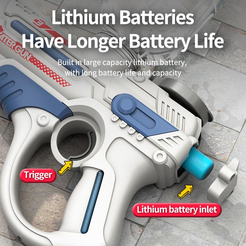 Elektryczny Automatyczny Pistolet na Wodę Dzieci Wysokociśnieniowy Plażowy Zewnątrz Duża Pojemność Basen Letnia Zabawka dla Dzieci Chłopiec