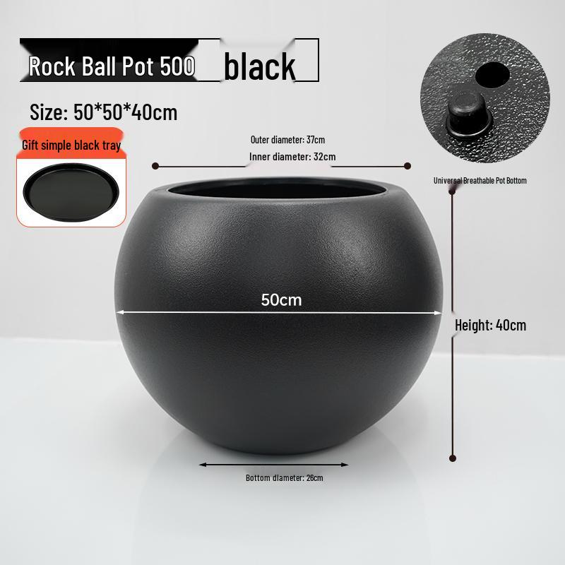 Nordic Spherical Resin Flower Pot - Versatile & Durable for Indoor/Outdoor Use, Large Diameter