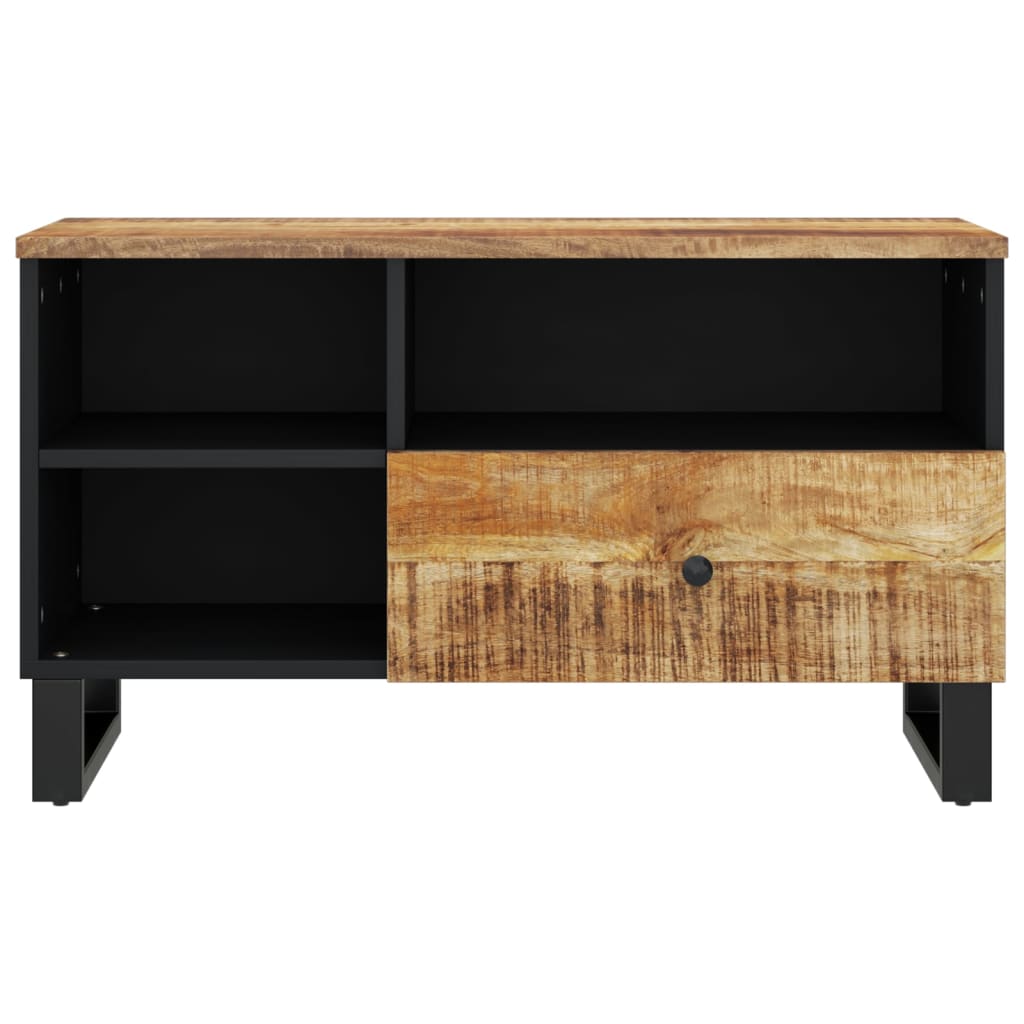 TV Stand 80x33x46 cm Solid Mango Wood & Engineered Wood