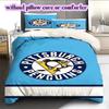 Ice Hockey Logo Pattern Bedding Quilt Set Quilt Cover Pillowcase Home Decoration Birthday Gift (1*duvet Cover+ 2*pillowcase, Without Core)