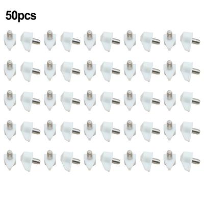 50Pcs Shelf Studs White Cabinet Flexible For Cupboard