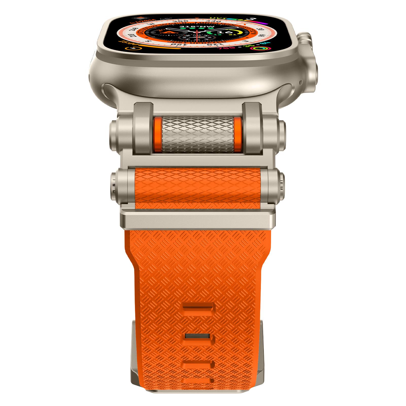 

Резиновый спортивный ремешок для Apple Watch Ultra 2 49 мм серии 10 9 8 7 Se 6 5 ремешок для IWatch Ultra 46 мм 45 мм 44 мм роскошный браслет из ТПУ Ultra1/2 49mm