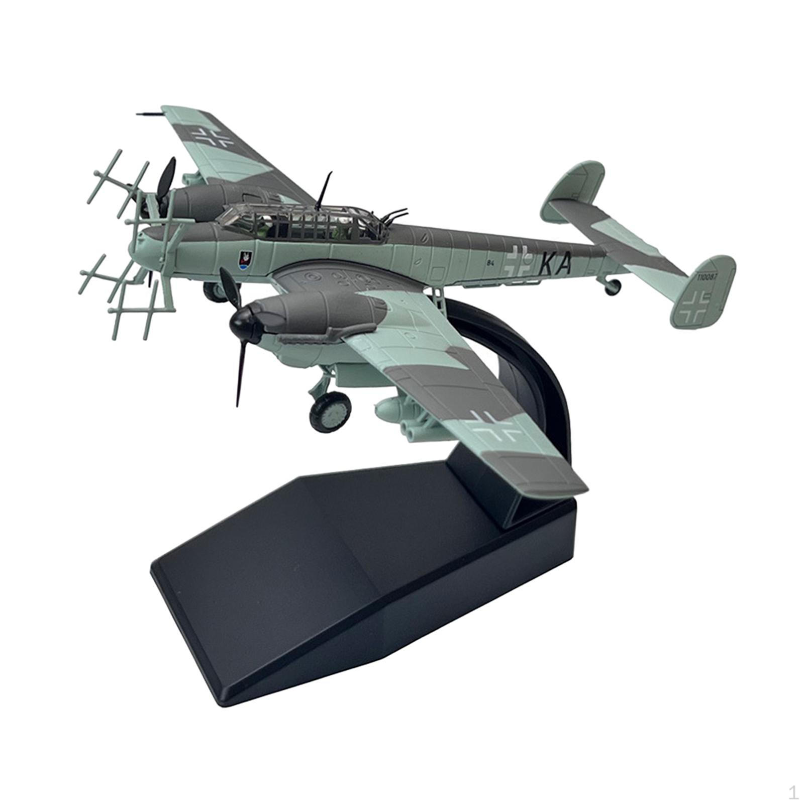 

1:100 Scale BF110 Fighter Model Simulated Airplane Alloy Aircraft Toy for Living Room