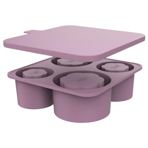 Cylinder Ice Cube Maker with Lid Ice Making Tray Silicone Circle Ice Maker for Cup 14oz 20oz 30oz 40oz