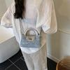 Denim Diamond Small Bag Women's New Fashion Portable Small Square Bag Summer Simple Chain Messenger Bag