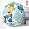 Cinderella, Fairy Tale Automatic Opening and Closing Umbrella - 8 Ribs Portable Folding Umbrella with Plastic Handle, Suitable for Leisure a