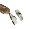 Niche Round Head Lace-up Casual Versatile Sports Little White Shoes 2025 New Minimalist Pair of Shoelaces Thick-soled German Training Shoes